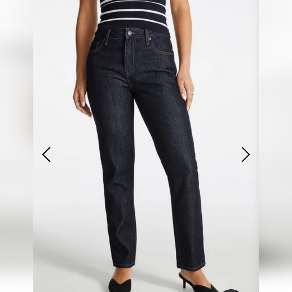 NWT, Just Fab,Vintage Straight, Denim‎ Pant, Rinse Wash, Size 28